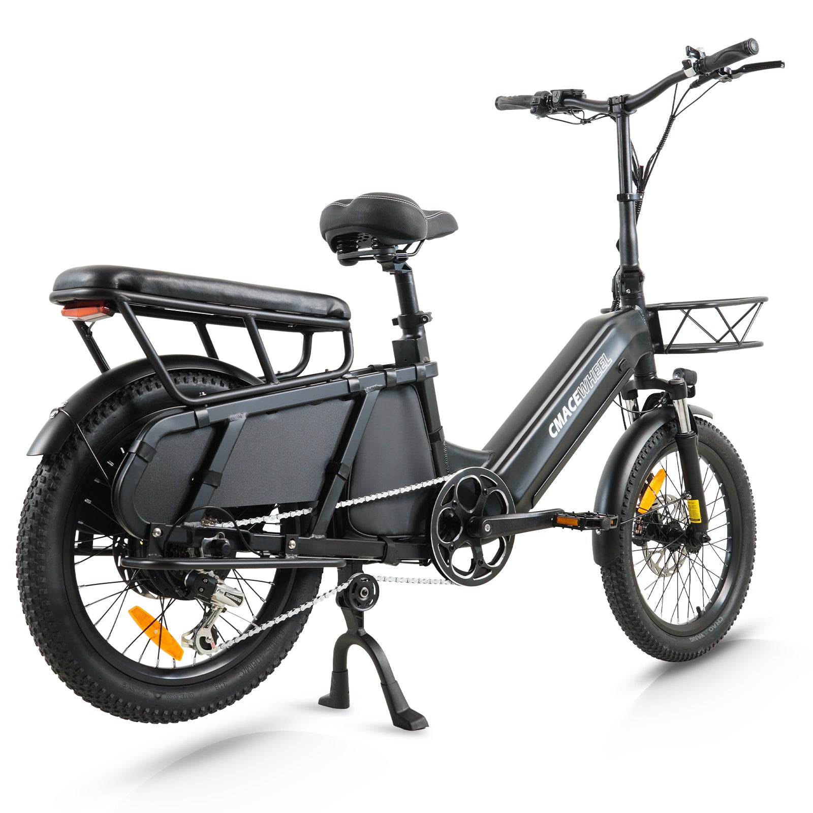 CMACEWHEEL HQ20 500W 20" Vélo Cargo Électrique 960Wh Longtail E-Bike avec Capteur de Couple
