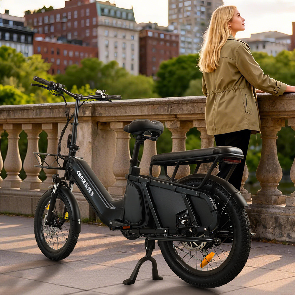 CMACEWHEEL HQ20 500W 20" Vélo Cargo Électrique 960Wh Longtail E-Bike avec Capteur de Couple