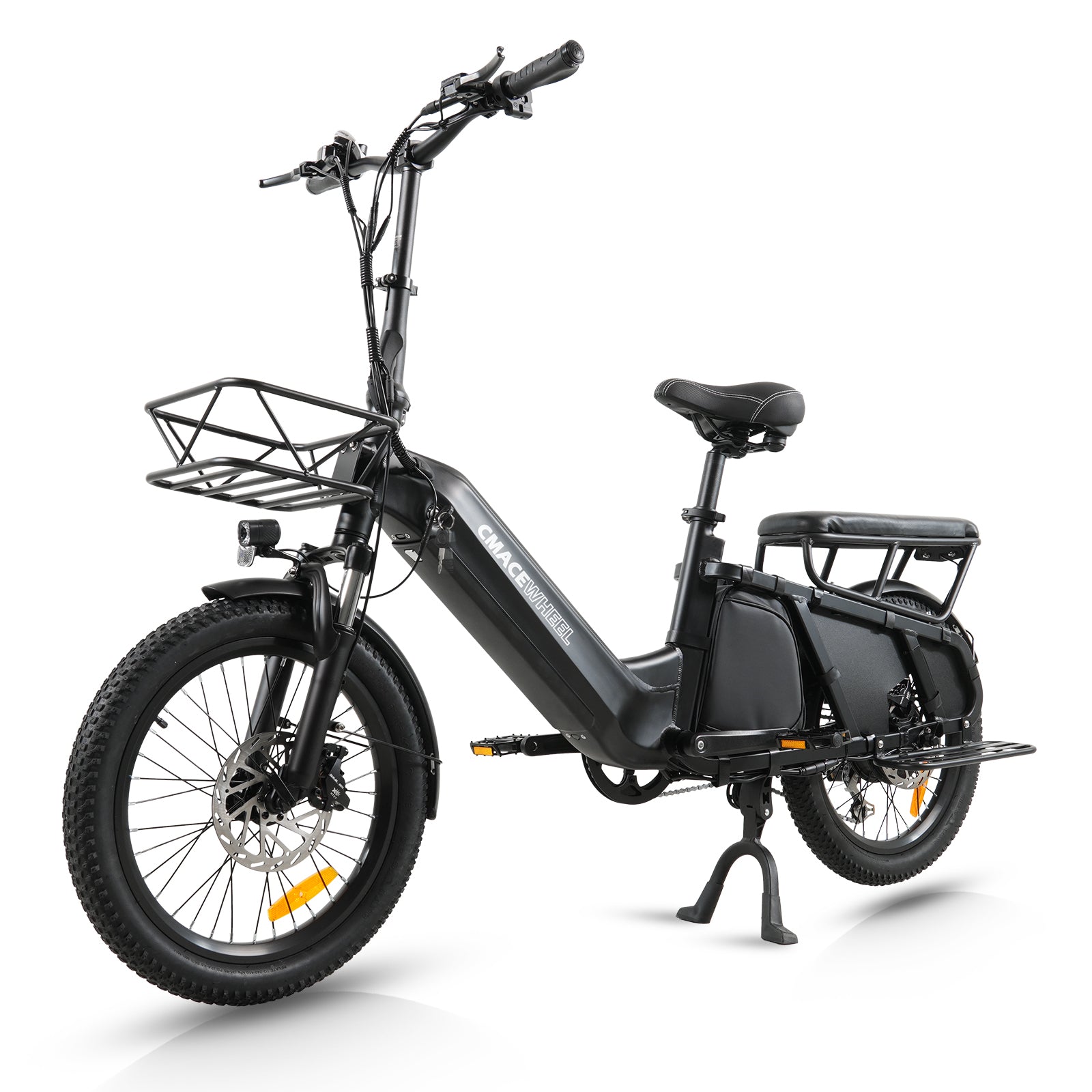 CMACEWHEEL HQ20 500W 20" Vélo Cargo Électrique 960Wh Longtail E-Bike avec Capteur de Couple
