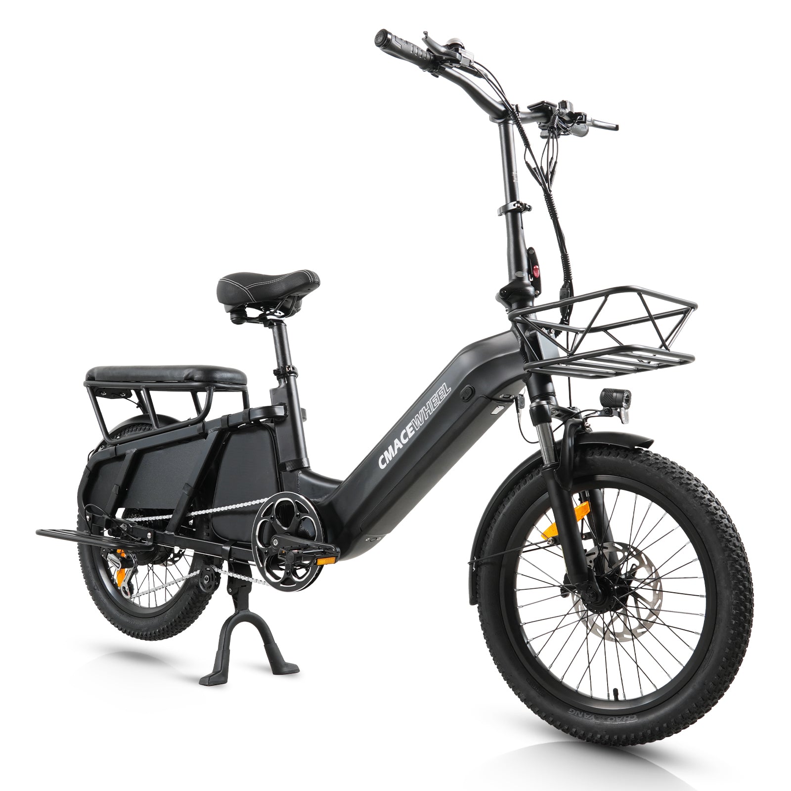 CMACEWHEEL HQ20 500W 20" Vélo Cargo Électrique 960Wh Longtail E-Bike avec Capteur de Couple