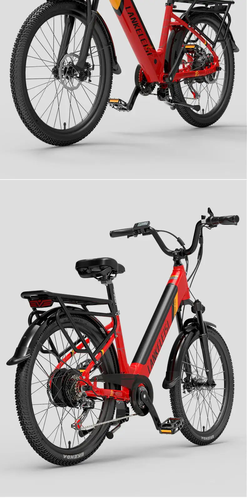 Lankeleisi ES500 Pro 500W 24" Electric Trekking Bike 696Wh City E-bike 48V 14.5Ah Battery - Buybestgear