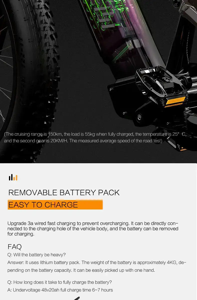 Lankeleisi RV800 Plus 750W Bafang Motor 26" Fat Bike 960Wh Full Suspension E-Mountain Bike E-MTB 48V 20Ah Battery - Buybestgear