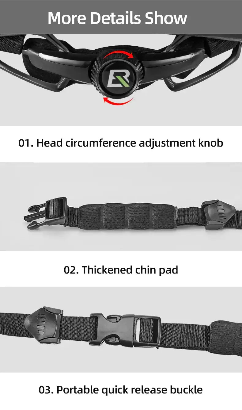 Vakole Integrally Molded Bicycle Helmet with Magnetic Goggles - Buybestgear